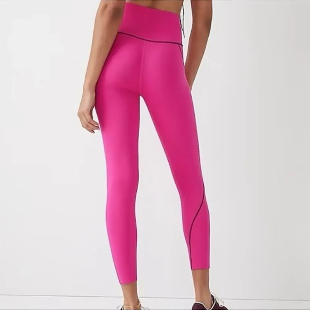 J. Crew SleekStretch High Rise Leggings Fuchsia Pink NWT Size XXL 25
